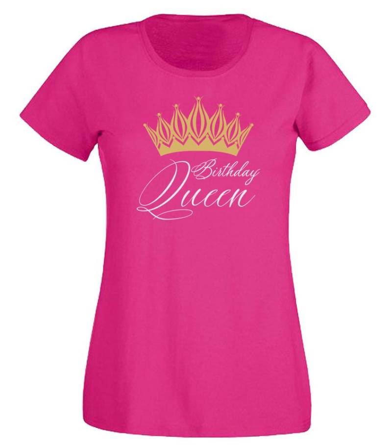 G-graphics T-Shirt Birthday Queen Slim-fit Damen T-Shirt mit Motiv zum Geburtstag von G-graphics