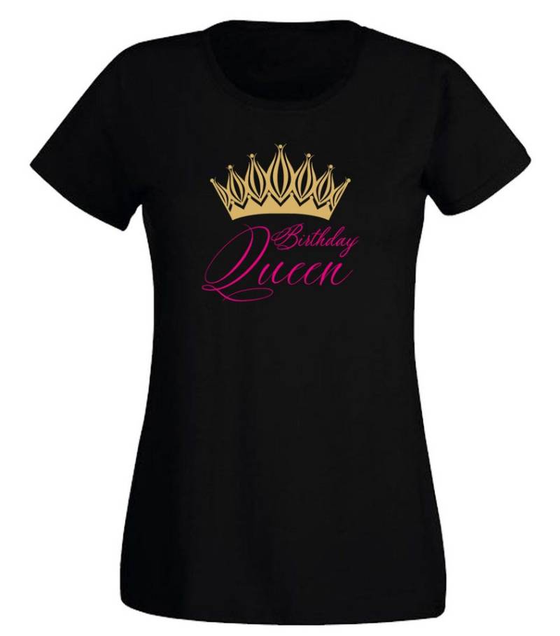 G-graphics T-Shirt Birthday Queen Slim-fit Damen T-Shirt mit Motiv zum Geburtstag von G-graphics