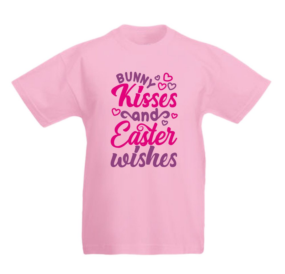G-graphics T-Shirt Bunny kisses and easter wishes Kinder T-Shirt mit süßem Motiv-Print zu Ostern von G-graphics