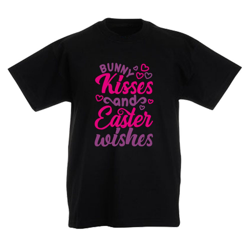 G-graphics T-Shirt Bunny kisses and easter wishes Kinder T-Shirt mit süßem Motiv-Print zu Ostern von G-graphics