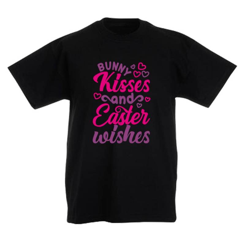 G-graphics T-Shirt Bunny kisses and easter wishes Kinder T-Shirt mit süßem Motiv-Print zu Ostern von G-graphics