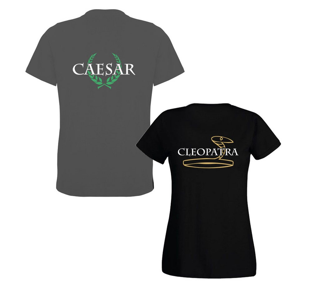 G-graphics T-Shirt Caesar & Cleopatra (Partner- / Paar-Set, Einzelteile zum selbst zusammenstellen) Aufdruck auf der Vorder- oder Rückseiteseite wählbar von G-graphics