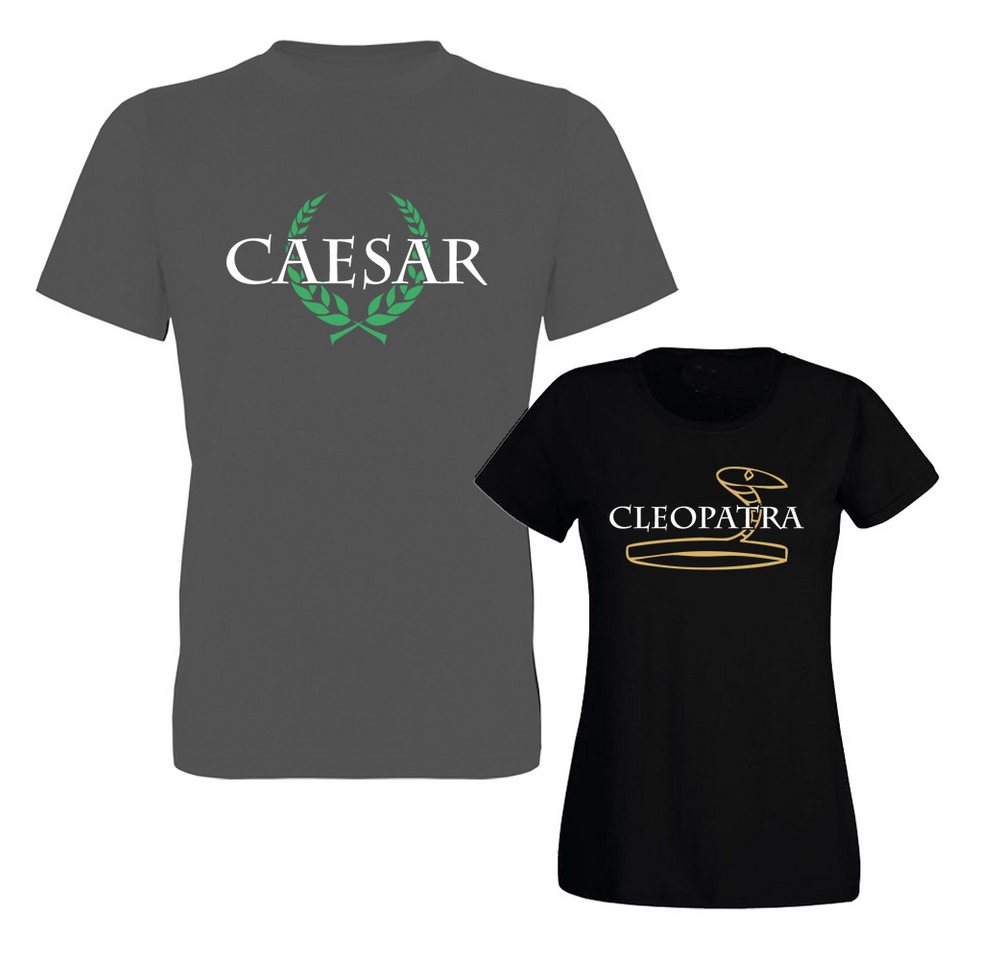 G-graphics T-Shirt Caesar & Cleopatra Paar- / Partner-Set zum selbst zusammenstellen, Aufdruck auf der Vorder- oder Rückseiteseite wählbar, Spruch/Sprüche/Print/Motiv, für Sie & Ihn von G-graphics