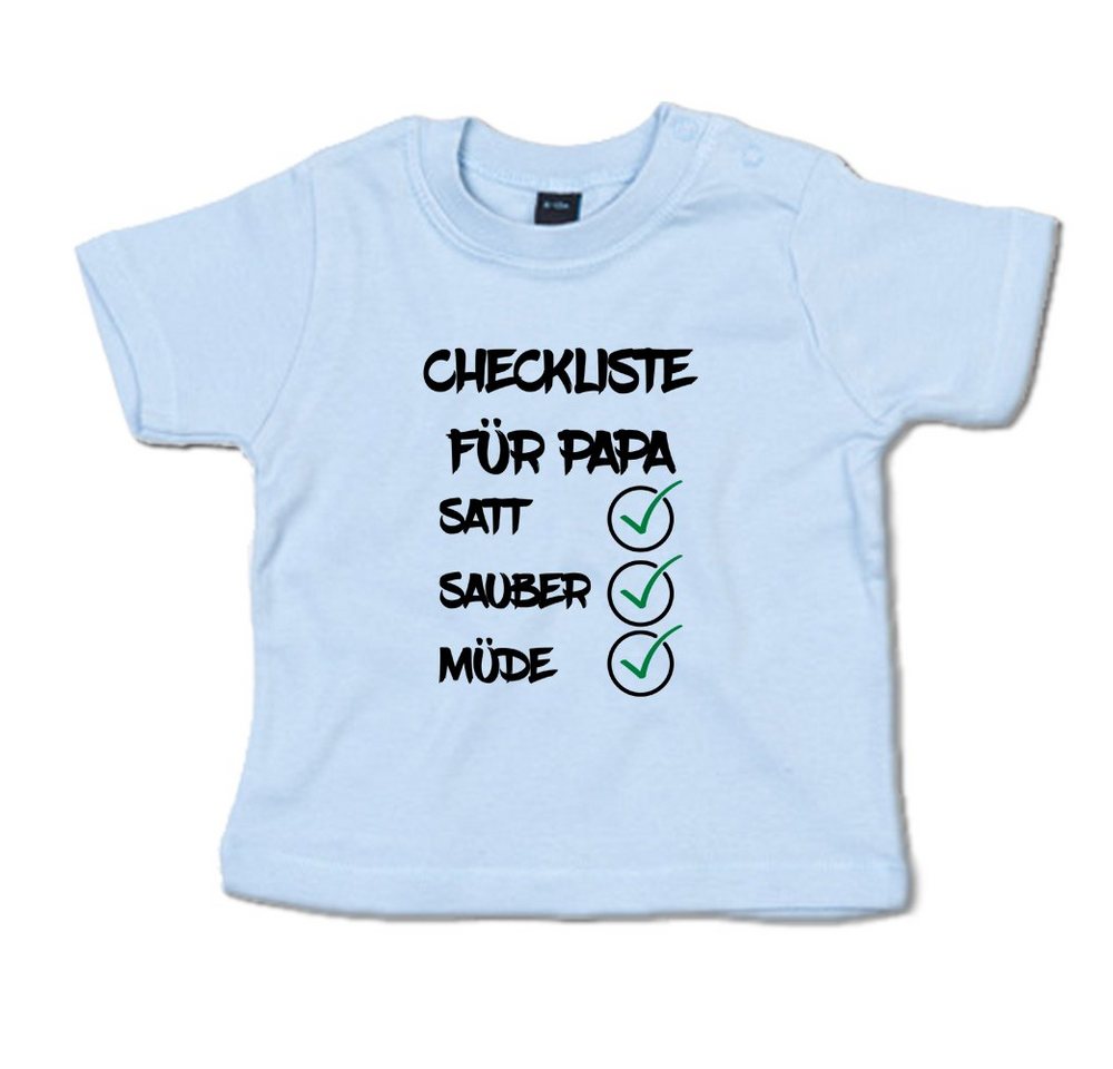 G-graphics T-Shirt Checkliste für Papa – Satt, sauber, müde Baby T-Shirt mit Spruch als Geschenk zur Geburt / Babyparty G-graphics T-Shirt Checkliste für Papa – Satt, sauber, müde Baby T-Shirt mit Spruch als Geschenk zur Geburt / Babyparty von G-graphics