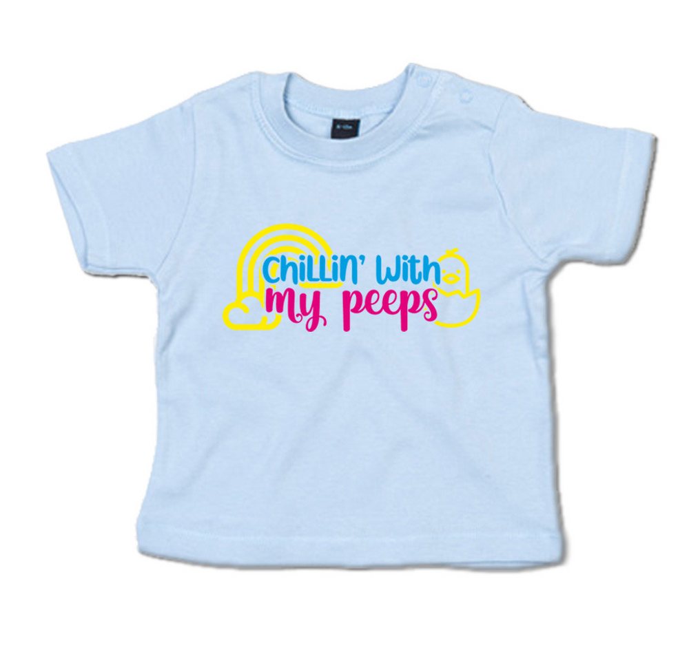 G-graphics T-Shirt Chillin´ with my peeps Baby T-Shirt, mit Spruch / Sprüche / Print / Aufdruck von G-graphics