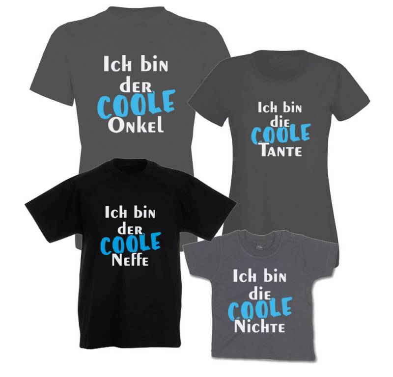 G-graphics T-Shirt Coole Tante, Cooler Onkel, Coole Nichte & Cooler Neffe (Familienset, Einzelteile zum selbst zusammenstellen) Kinder- & Erwachsenen-T-Shirt-Set mit Frontprint von G-graphics
