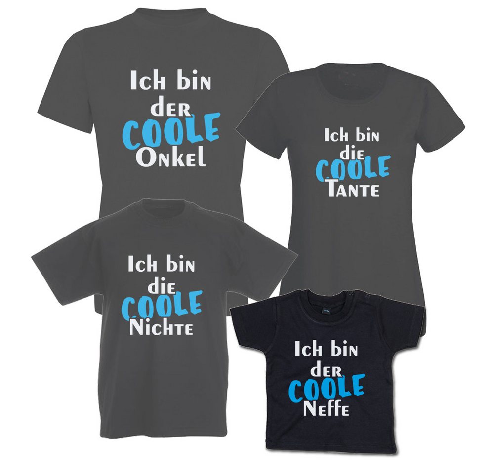 G-graphics T-Shirt Coole Tante, Cooler Onkel, Coole Nichte & Cooler Neffe Tante, Onkel & Kind-Set zum selbst zusammenstellen, mit trendigem Frontprint, Aufdruck auf der Vorderseite, Spruch/Sprüche/Print/Motiv, für jung & alt von G-graphics