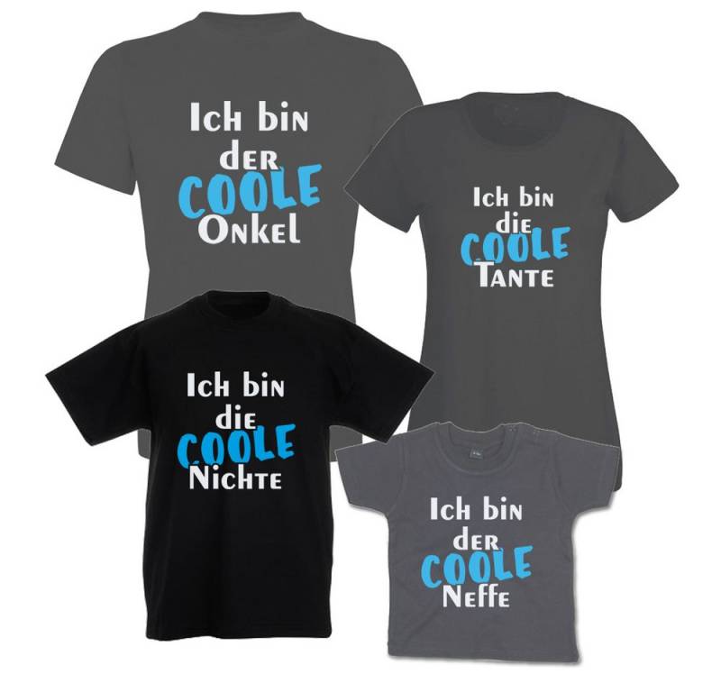 G-graphics T-Shirt Coole Tante, Cooler Onkel, Coole Nichte & Cooler Neffe (Familienset, Einzelteile zum selbst zusammenstellen) Kinder- & Erwachsenen-T-Shirt-Set mit Frontprint von G-graphics