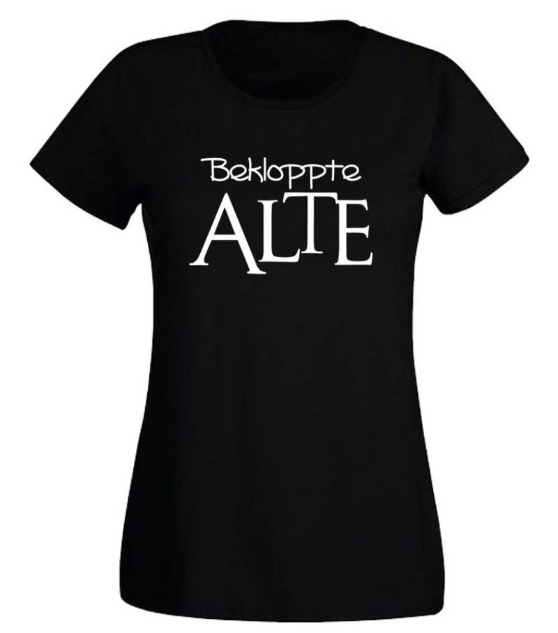 G-graphics T-Shirt Bekloppte Alte Slim-fit- Damen T-Shirt mit Statement / Spruch als Frontprint von G-graphics
