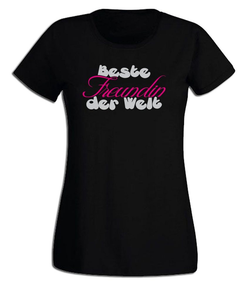 G-graphics T-Shirt Beste Freundin der Welt Slim-fit- Damen T-Shirt mit Statement / Spruch als Frontprint von G-graphics
