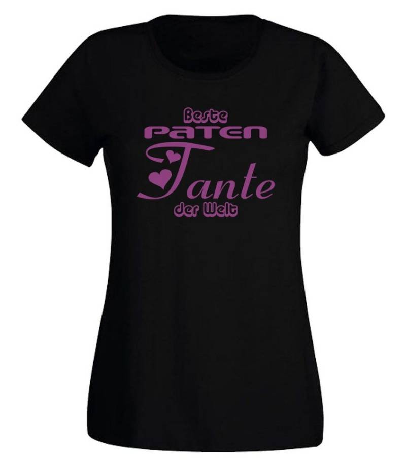 G-graphics T-Shirt Beste Patentante der Welt Slim-fit Damen T-Shirt mit Statement / Spruch als Frontprint von G-graphics