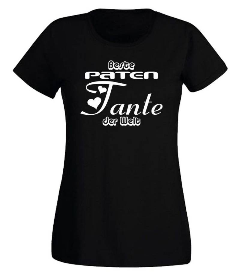 G-graphics T-Shirt Beste Patentante der Welt Slim-fit Damen T-Shirt mit Statement / Spruch als Frontprint von G-graphics