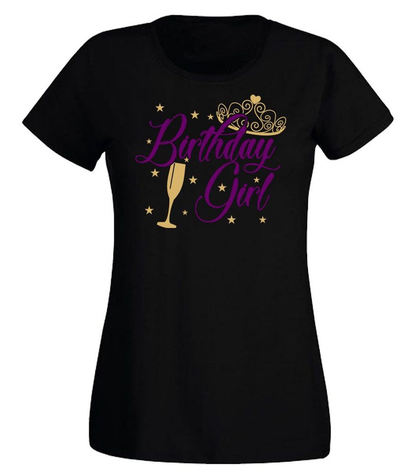 G-graphics T-Shirt Damen T-Shirt - Birthday Girl zum Geburtstag, mit trendigem Frontprint, Slim-fit, Aufdruck auf der Vorderseite, Spruch/Sprüche/Print/Motiv, für jung & alt von G-graphics