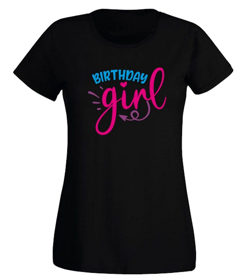 G-graphics T-Shirt Damen T-Shirt - Birthday Girl zum Geburtstag, Slim-fit, mit trendigem Frontprint, Aufdruck auf der Vorderseite, Spruch/Sprüche/Print/Motiv, für jung & alt von G-graphics