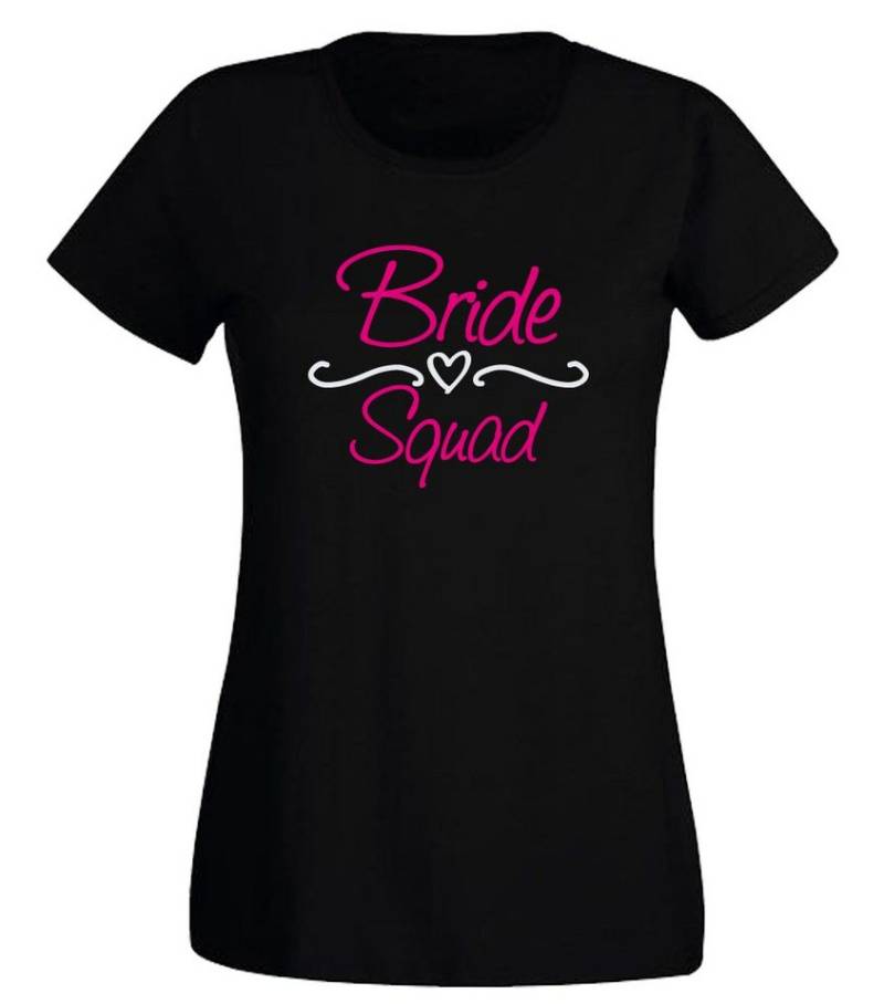 G-graphics T-Shirt zum Junggesellinnen-Abschied - Bride Squad Slim-fit Damen Begleiterinnen-T-Shirt zum JGA / Poltershirt von G-graphics