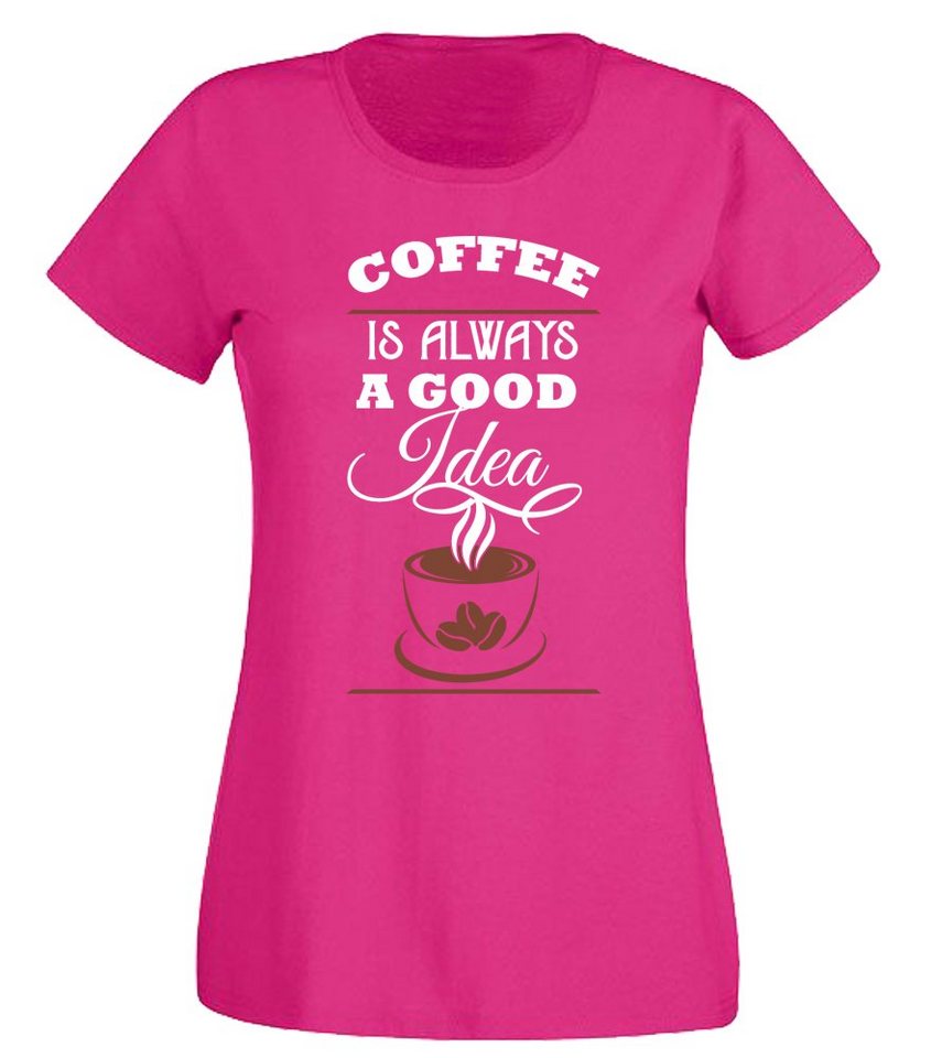 G-graphics T-Shirt Damen T-Shirt - Coffee is always a good Idea mit trendigem Frontprint, Slim-fit, Aufdruck auf der Vorderseite, Spruch/Sprüche/Print/Motiv, für jung & alt von G-graphics