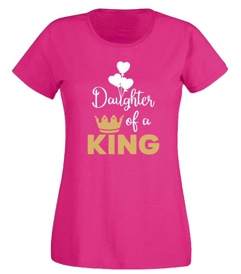 G-graphics T-Shirt Damen T-Shirt - Daughter of a King mit trendigem Frontprint, Slim-fit, Aufdruck auf der Vorderseite, Spruch/Sprüche/Print/Motiv, für jung & alt von G-graphics