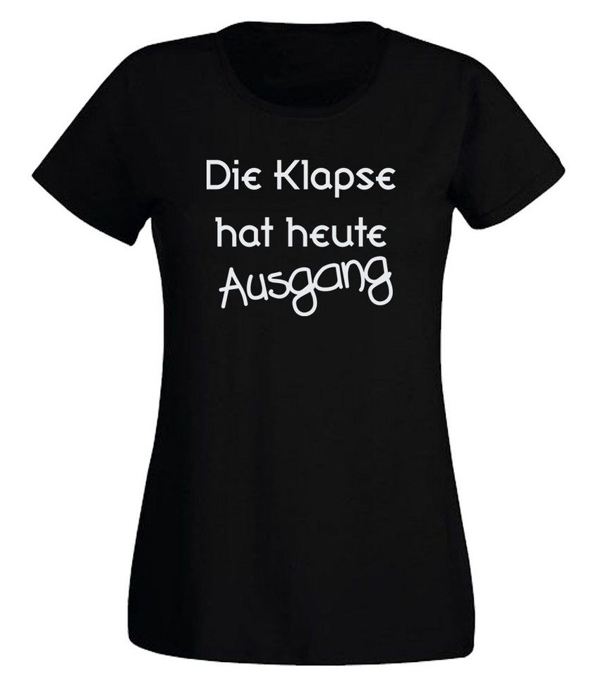G-graphics T-Shirt Die Klapse hat heute Ausgang Slim-fit- Damen T-Shirt mit Statement / Spruch als Frontprint von G-graphics