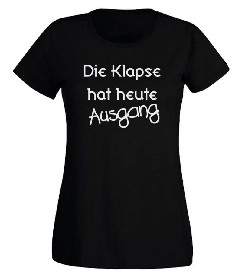 G-graphics T-Shirt Die Klapse hat heute Ausgang Slim-fit- Damen T-Shirt mit Statement / Spruch als Frontprint von G-graphics