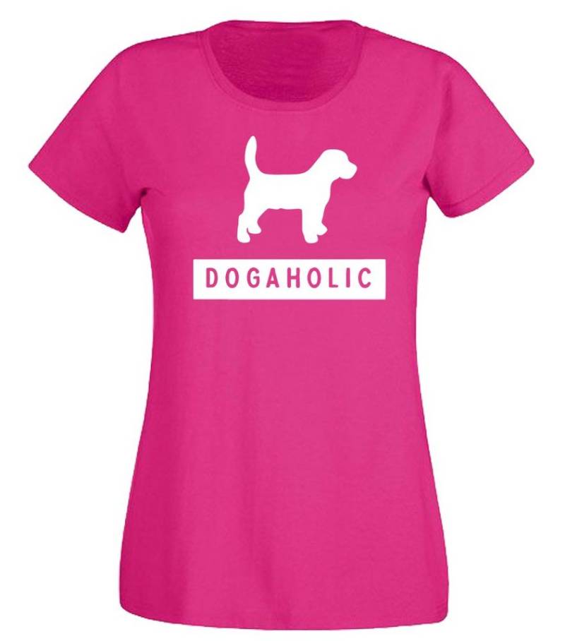 G-graphics T-Shirt Dogaholic Slim-fit Damen T-Shirt mit einem Print für die echte Hundemamas G-graphics T-Shirt Dogaholic Slim-fit Damen T-Shirt mit einem Print für die echte Hundemamas von G-graphics
