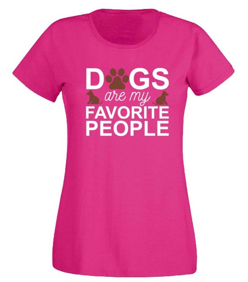 G-graphics T-Shirt Dogs are my favorite people Slim-fit Damen T-Shirt mit einem Print für die echte Hundemamas von G-graphics
