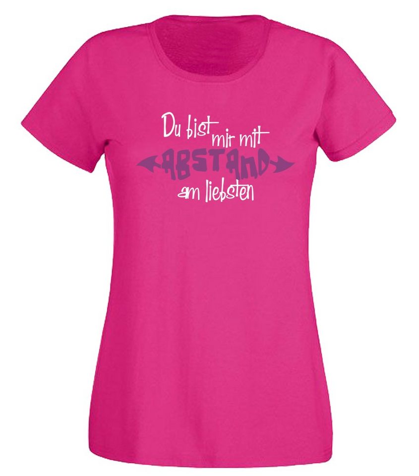 G-graphics T-Shirt Du bist mir mit Abstand am liebsten Slim-fit- Damen T-Shirt mit Statement / Spruch als Frontprint von G-graphics