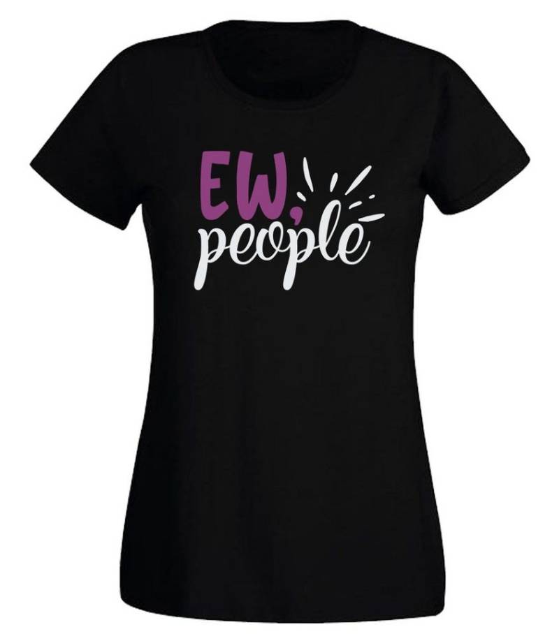 G-graphics T-Shirt EW, People Slim-fit- Damen T-Shirt mit Statement / Spruch als Frontprint von G-graphics