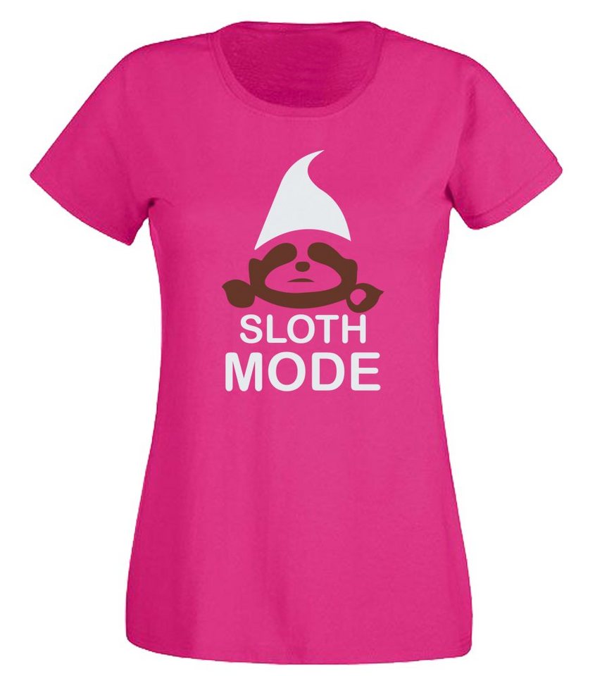 G-graphics T-Shirt Faultier – Sloth Mode Slim-fit- Damen T-Shirt mit Statement / Motiv als Frontprint von G-graphics