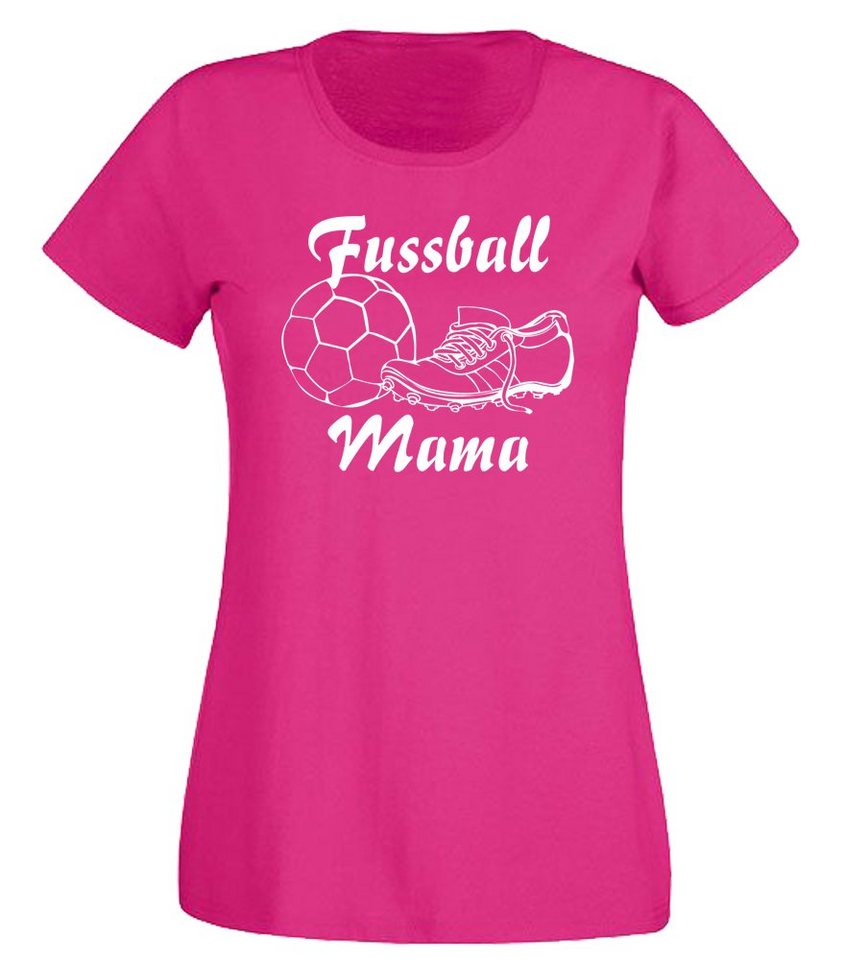 G-graphics T-Shirt Damen T-Shirt - Fussball-Mama mit trendigem Frontprint, Slim-fit, Aufdruck auf der Vorderseite, Spruch/Sprüche/Print/Motiv, für jung & alt von G-graphics