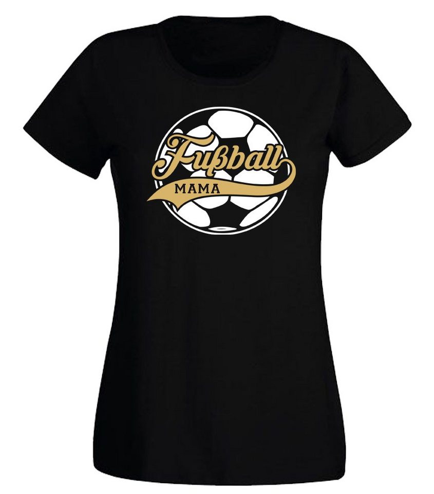 G-graphics T-Shirt Damen T-Shirt - Fußball Mama mit trendigem Frontprint, Slim-fit, Aufdruck auf der Vorderseite, Spruch/Sprüche/Print/Motiv, für jung & alt von G-graphics