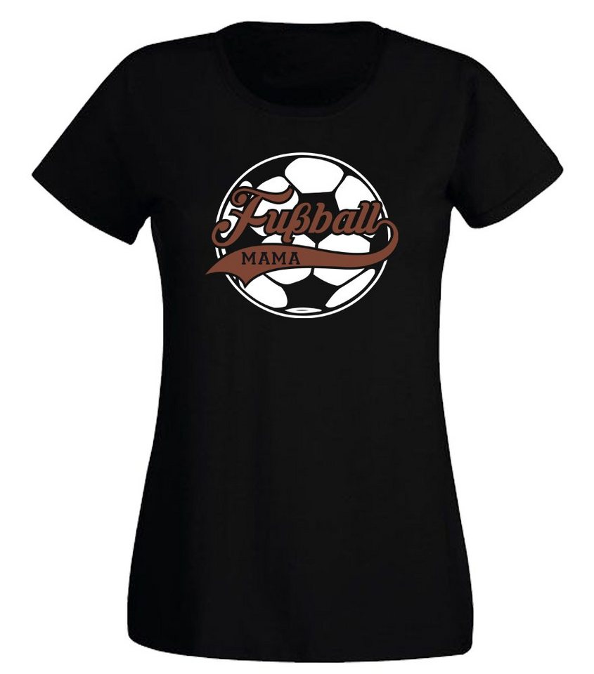 G-graphics T-Shirt Damen T-Shirt - Fußball Mama mit trendigem Frontprint, Slim-fit, Aufdruck auf der Vorderseite, Spruch/Sprüche/Print/Motiv, für jung & alt von G-graphics