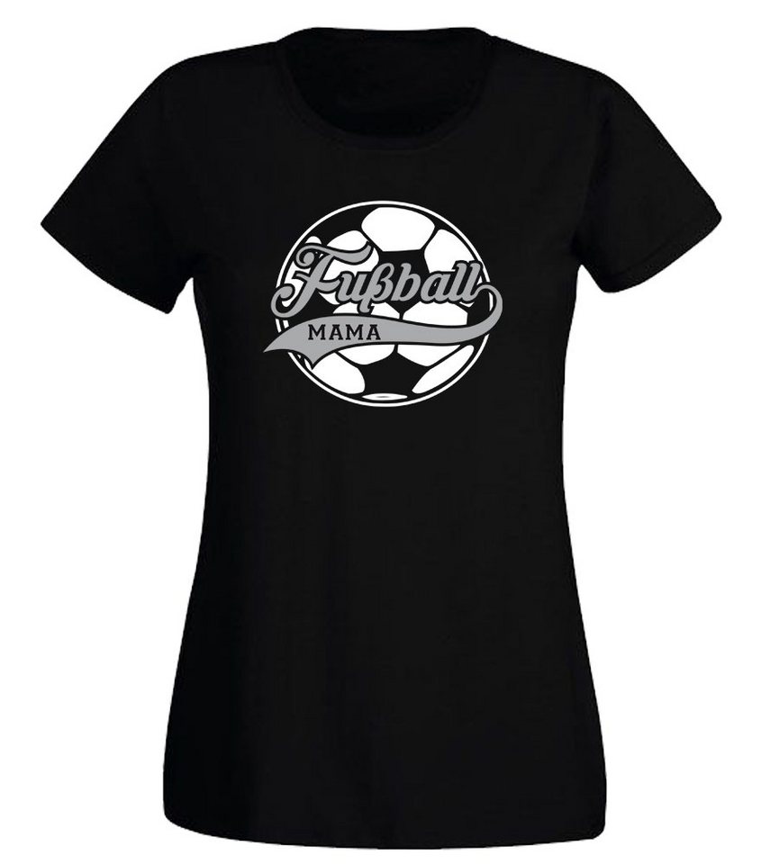 G-graphics T-Shirt Damen T-Shirt - Fußball Mama mit trendigem Frontprint, Slim-fit, Aufdruck auf der Vorderseite, Spruch/Sprüche/Print/Motiv, für jung & alt von G-graphics