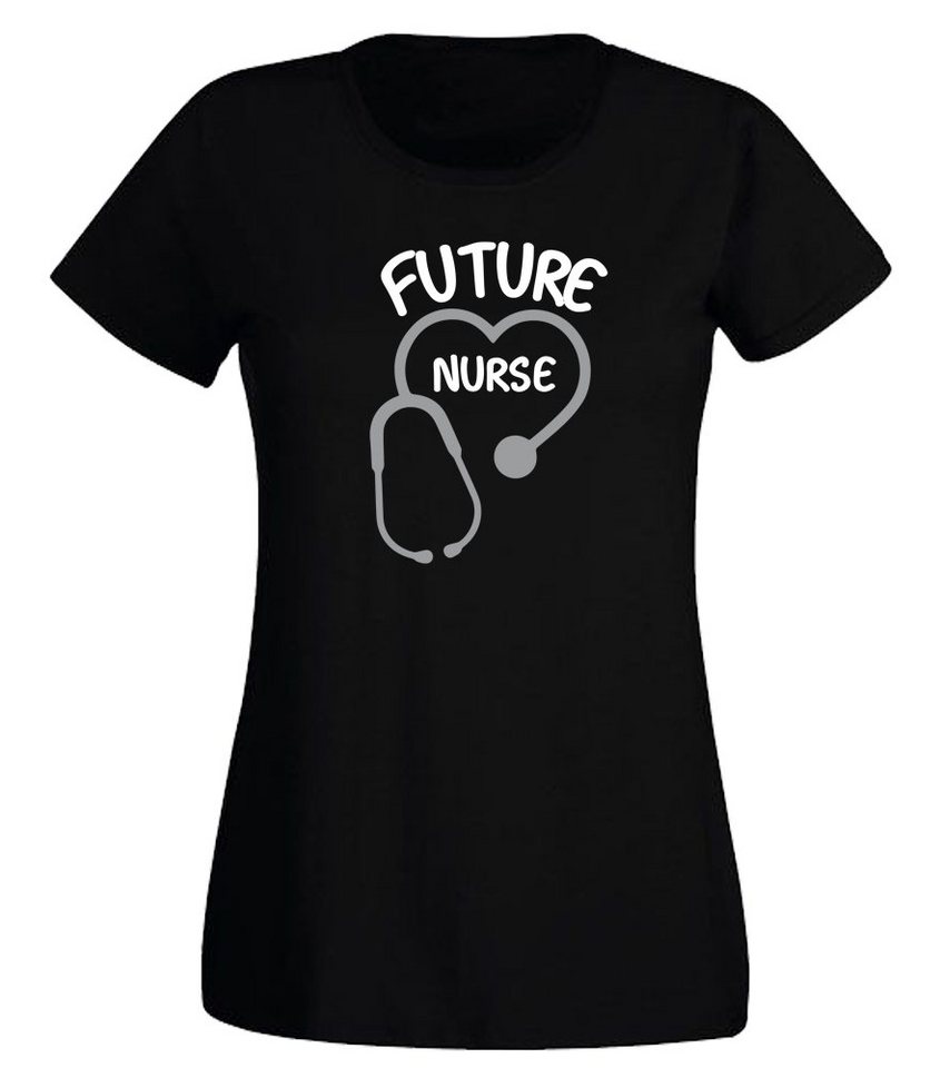 G-graphics T-Shirt Damen T-Shirt - Future Nurse Slim-fit, mit trendigem Frontprint, Aufdruck auf der Vorderseite, Spruch/Sprüche/Print/Motiv, für jung & alt von G-graphics