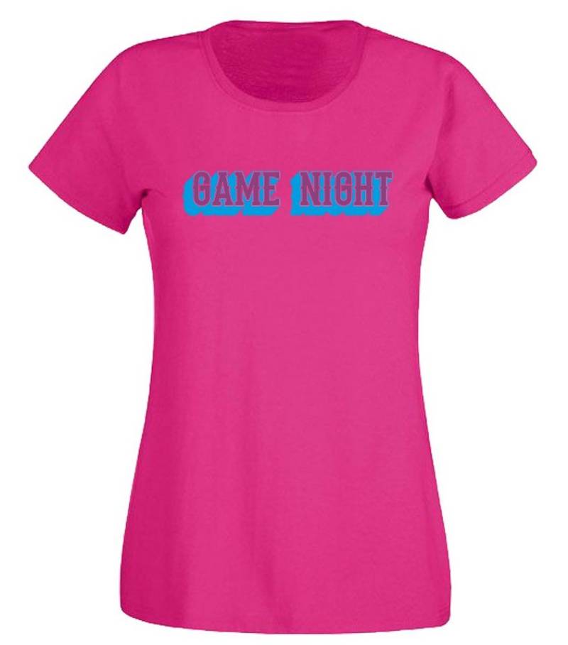G-graphics T-Shirt Game night Slim-fit- Damen T-Shirt mit Frontprint-Statement für Gamerinnen von G-graphics