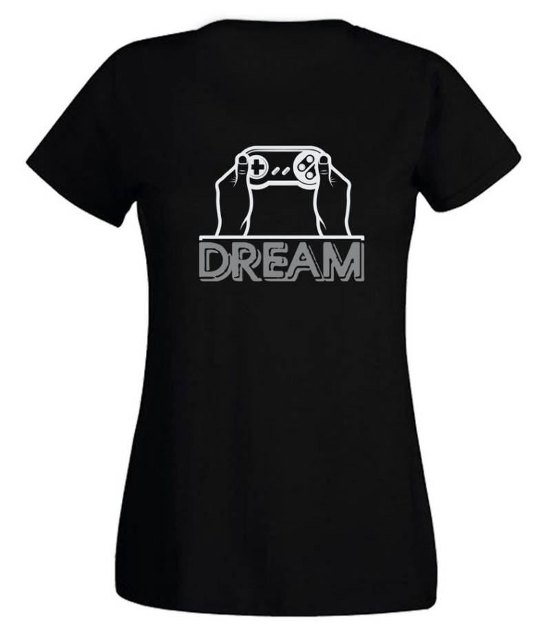 G-graphics T-Shirt Gamer Dream Slim-fit- Damen T-Shirt mit Frontprint-Statement für Gamerinnen von G-graphics