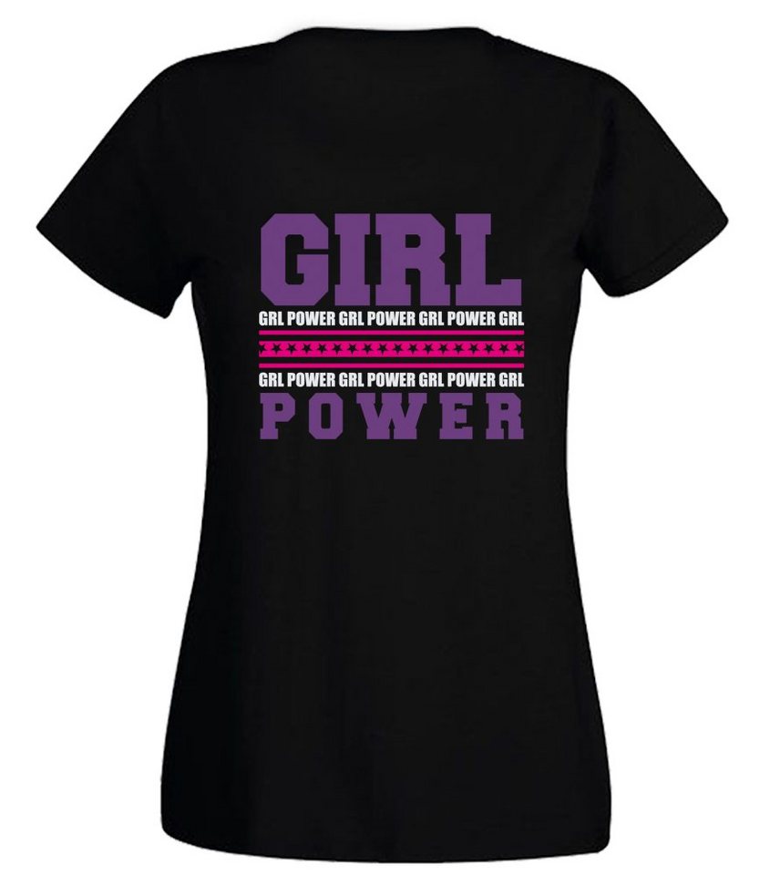 G-graphics T-Shirt Damen T-Shirt - Girl Power Slim-fit, mit trendigem Frontprint, Aufdruck auf der Vorderseite, Spruch/Sprüche/Print/Motiv, perfekt für den nächsten Mädels- & Partyabend, für jung & alt von G-graphics
