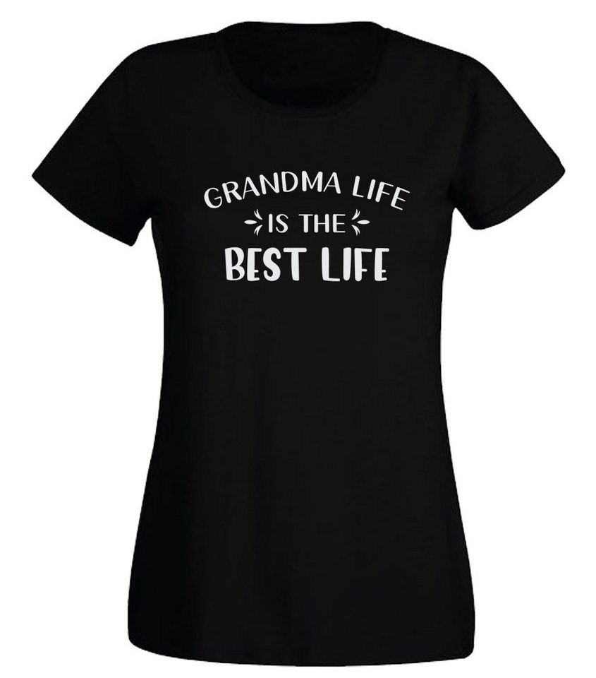 G-graphics T-Shirt Grandma life is the best life Slim-fit- Damen T-Shirt mit Spruch für tolle Omas von G-graphics