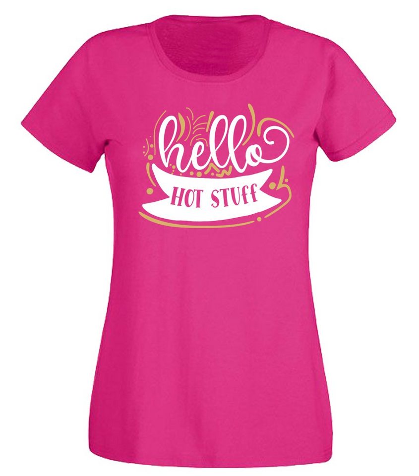 G-graphics T-Shirt Damen T-Shirt - Hello hot Stuff Slim-fit, mit trendigem Frontprint, Aufdruck auf der Vorderseite, Spruch/Sprüche/Print/Motiv, für jung & alt von G-graphics