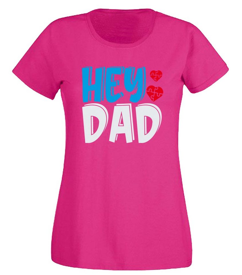 G-graphics T-Shirt Hey Dad Slim-fit- Damen T-Shirt mit Statement / Spruch als Frontprint von G-graphics