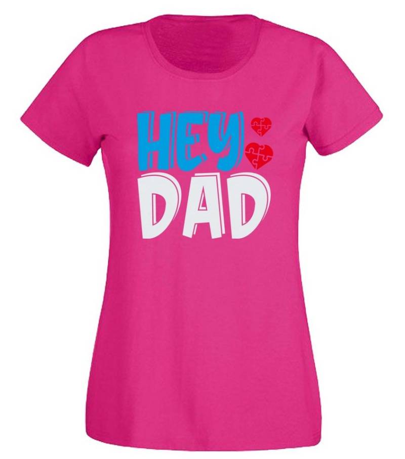 G-graphics T-Shirt Hey Dad Slim-fit- Damen T-Shirt mit Statement / Spruch als Frontprint von G-graphics