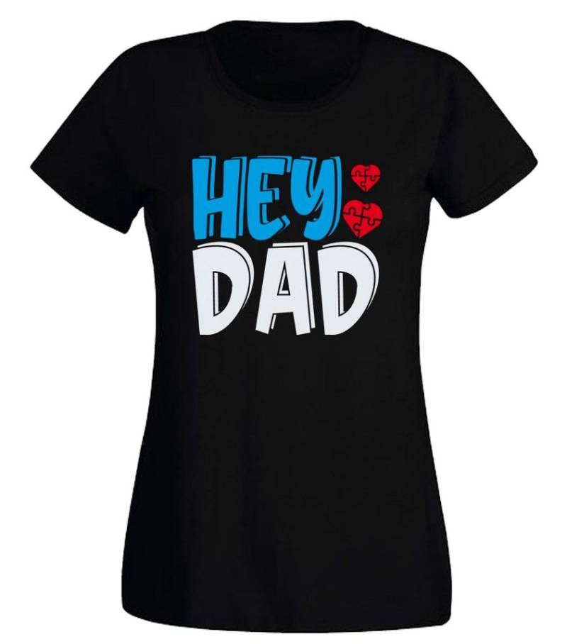 G-graphics T-Shirt Hey Dad Slim-fit- Damen T-Shirt mit Statement / Spruch als Frontprint von G-graphics