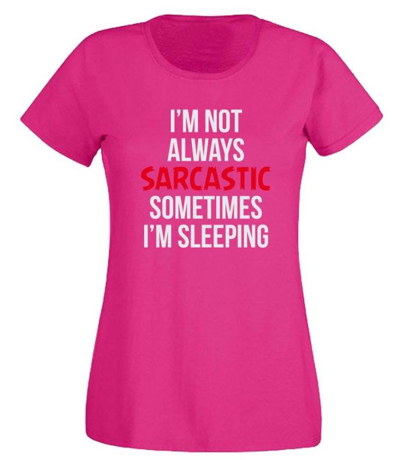 G-graphics T-Shirt I´m not alway sarcastic – sometimes I´m sleeping Slim-fit- Damen T-Shirt mit Statement / Spruch als Frontprint G-graphics T-Shirt I´m not alway sarcastic – sometimes I´m sleeping Slim-fit- Damen T-Shirt mit Statement / Spruch als Frontprint von G-graphics