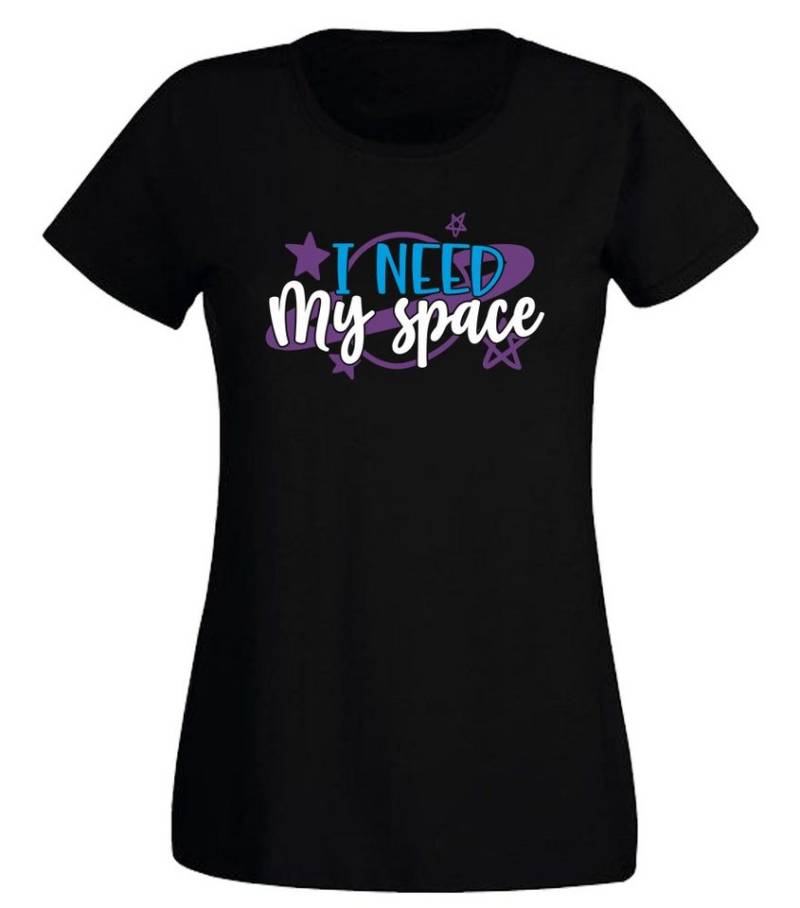G-graphics T-Shirt I need my space Slim-fit- Damen T-Shirt mit Statement / Spruch als Frontprint von G-graphics