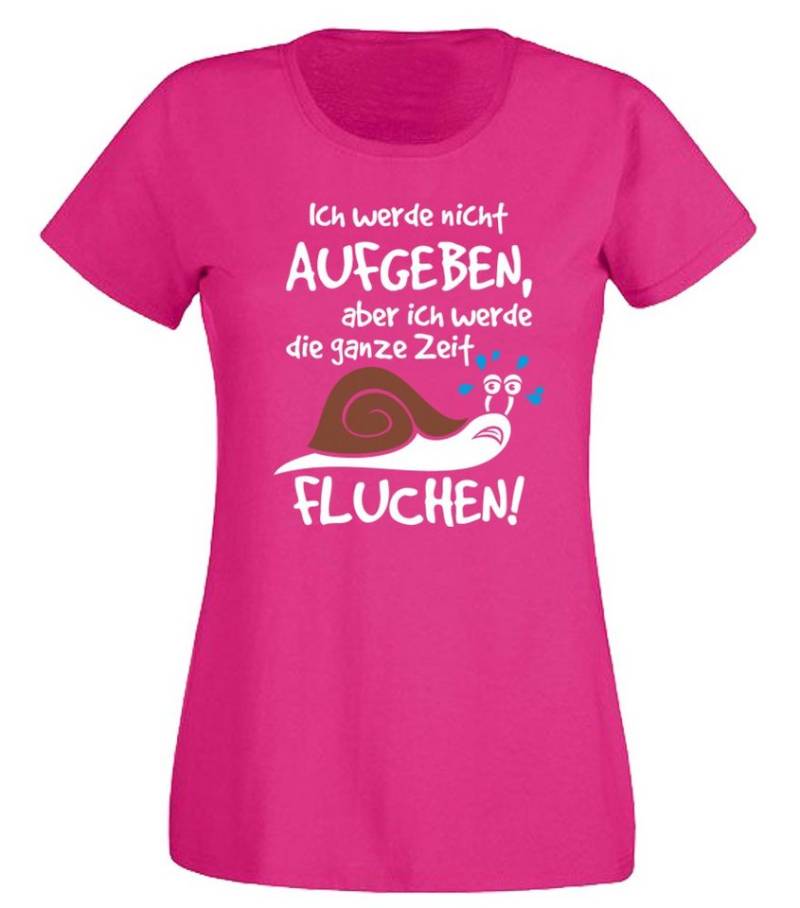 G-graphics T-Shirt Ich werde nicht aufgeben, aber ich werde die ganze Zeit fluchen! Slim-fit- Damen T-Shirt mit Statement / Spruch als Frontprint von G-graphics
