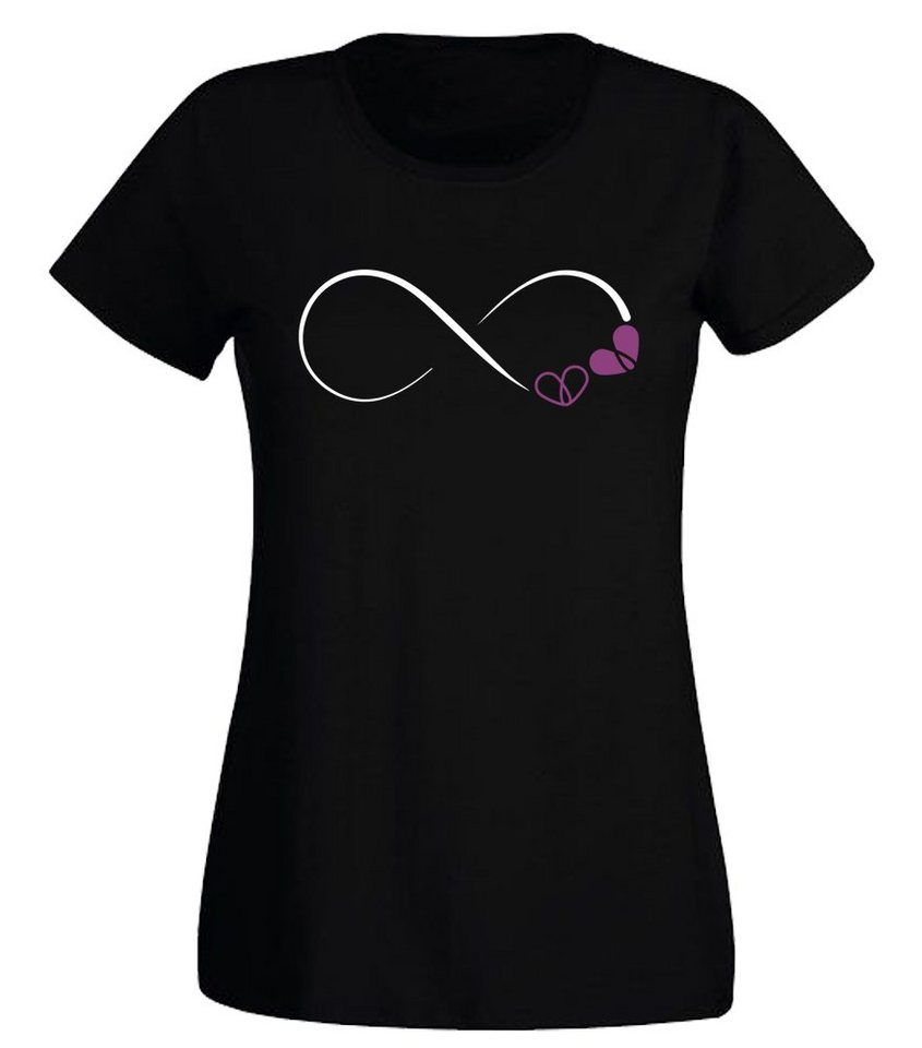 G-graphics T-Shirt Infinity Hearts Slim-fit Damen T-Shirt mit Frontprint zum Valentinstag von G-graphics