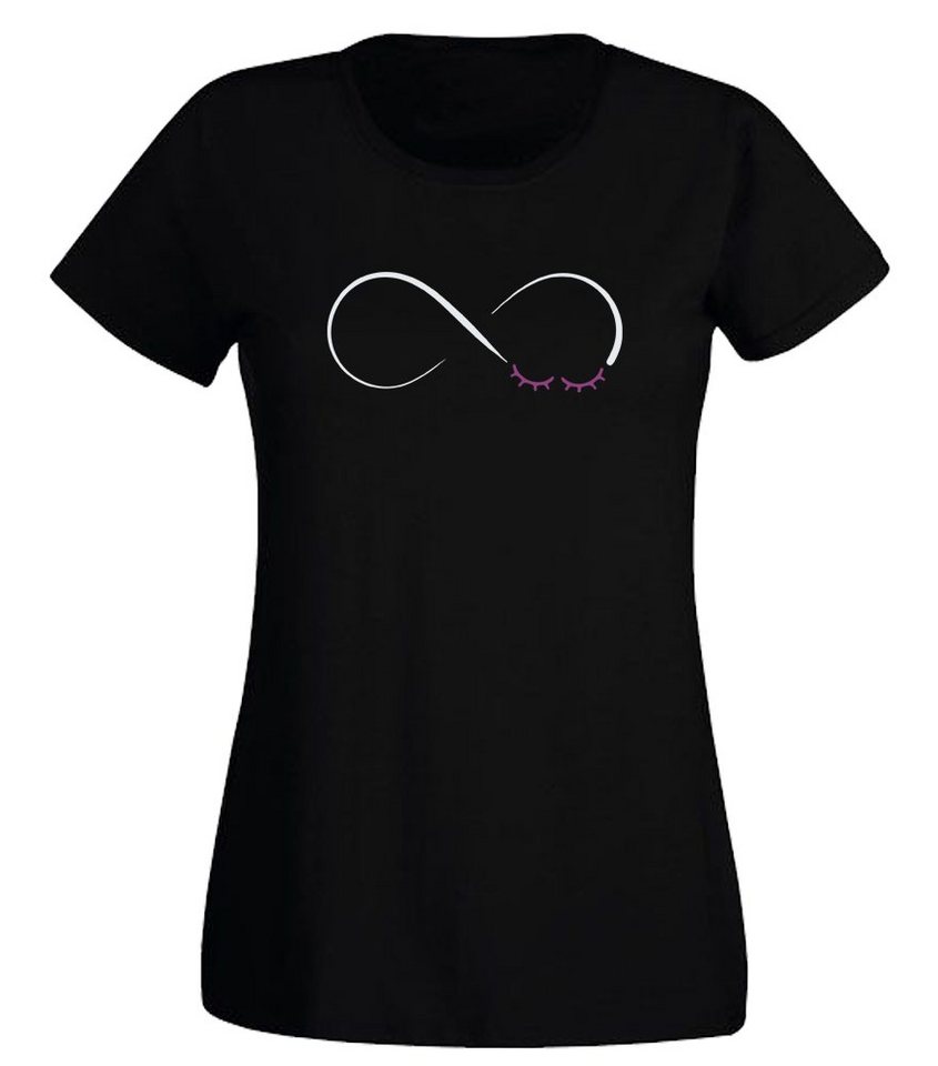 G-graphics T-Shirt Infinity Lashes Slim-fit- Damen T-Shirt mit Motiv als Frontprint von G-graphics