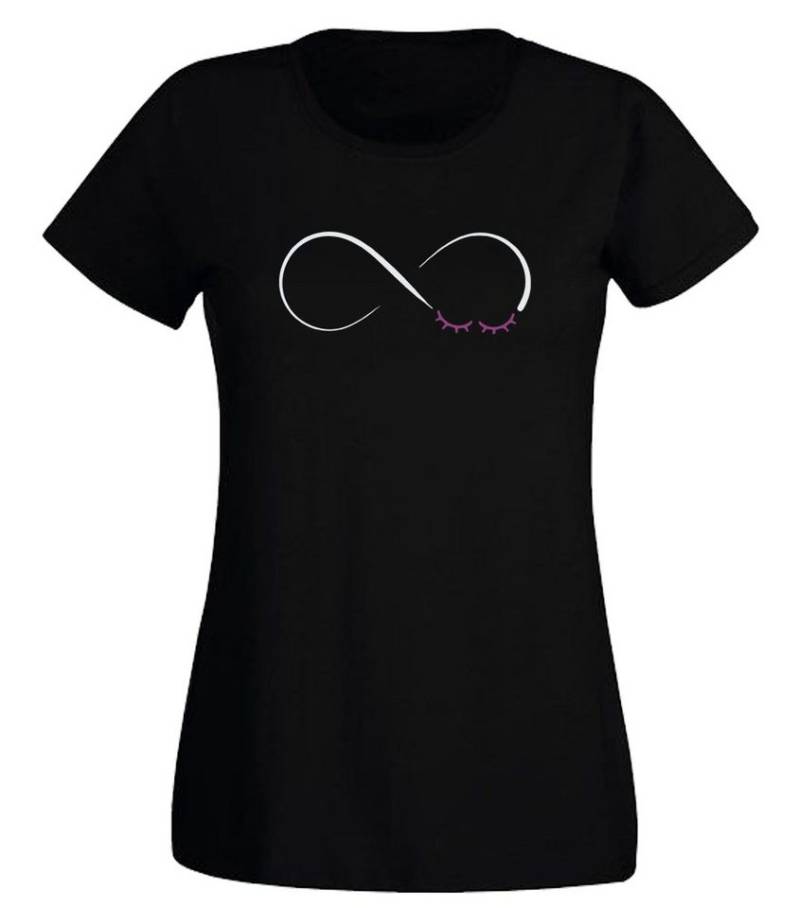 G-graphics T-Shirt Infinity Lashes Slim-fit- Damen T-Shirt mit Motiv als Frontprint von G-graphics