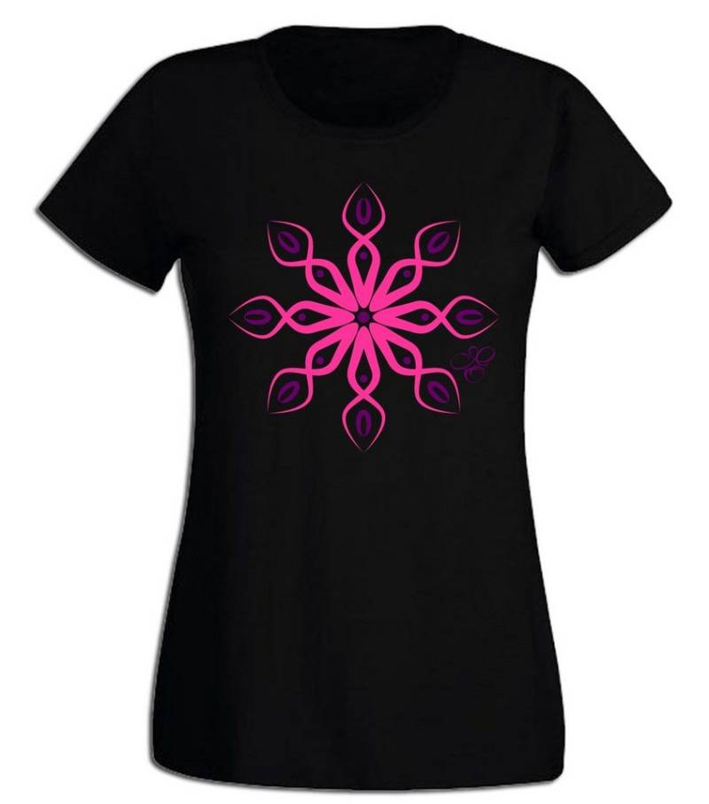 G-graphics T-Shirt Kaleidoskop Slim-fit Damen T-Shirt aus unserer Pink-Purple-Collection von G-graphics