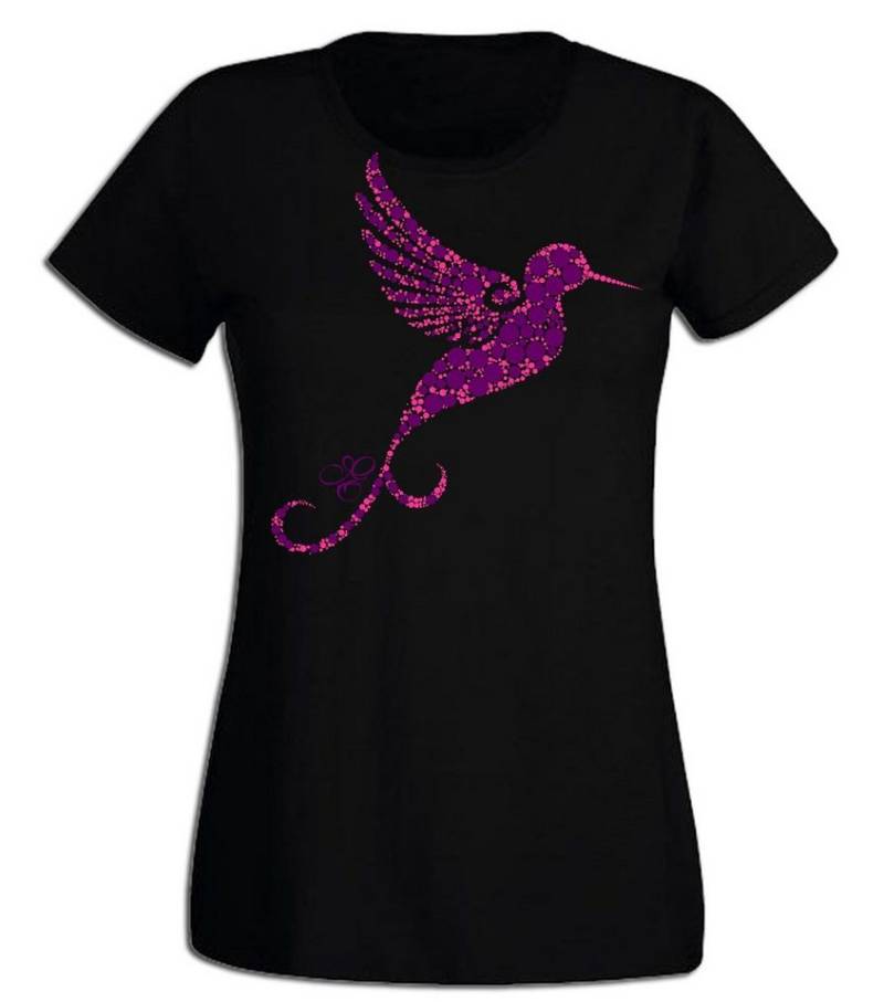 G-graphics T-Shirt Kolibri Slim-fit Damen T-Shirt aus unserer Pink-Purple-Collection von G-graphics
