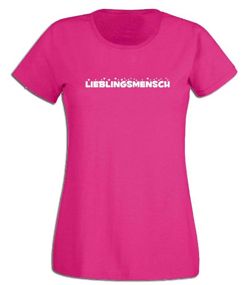 G-graphics T-Shirt Lieblingsmensch Slim-fit- Damen T-Shirt mit Statement / Spruch als Frontprint von G-graphics